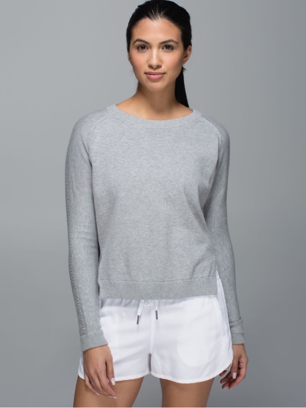 Lululemon Bhakti Life Sweater Heathered Medium Grey size 6/8